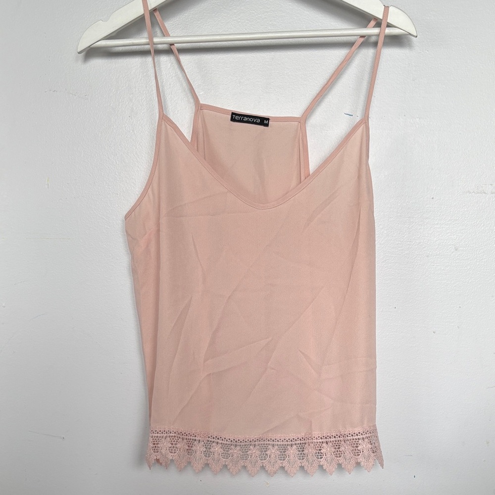 Terranova Blush Lace Trim Camisole